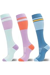 Compression Socks for Women Men 3 Pairs Graduated Compression Support Circulation Socks for Nurses
