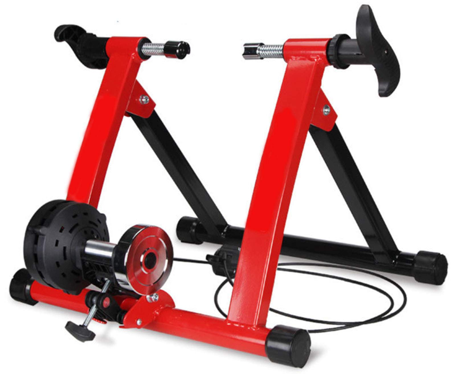 Rodillo de Entrenamiento para Bicicletas, Rodillos de Entrenamiento para Bicicletas, Bicicletas estáticas Plegables, cargables hasta 150 kg, de Acero, Incl. (Amarillo)