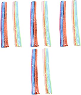 Tofficu 4 Piezas 2 Tops de Lana torcidos Manualidades Crafts for Chenille Games Juguetes para Jumbo drenar Tallos de Chenilla de Colores limpiadores poliéster Colorful
