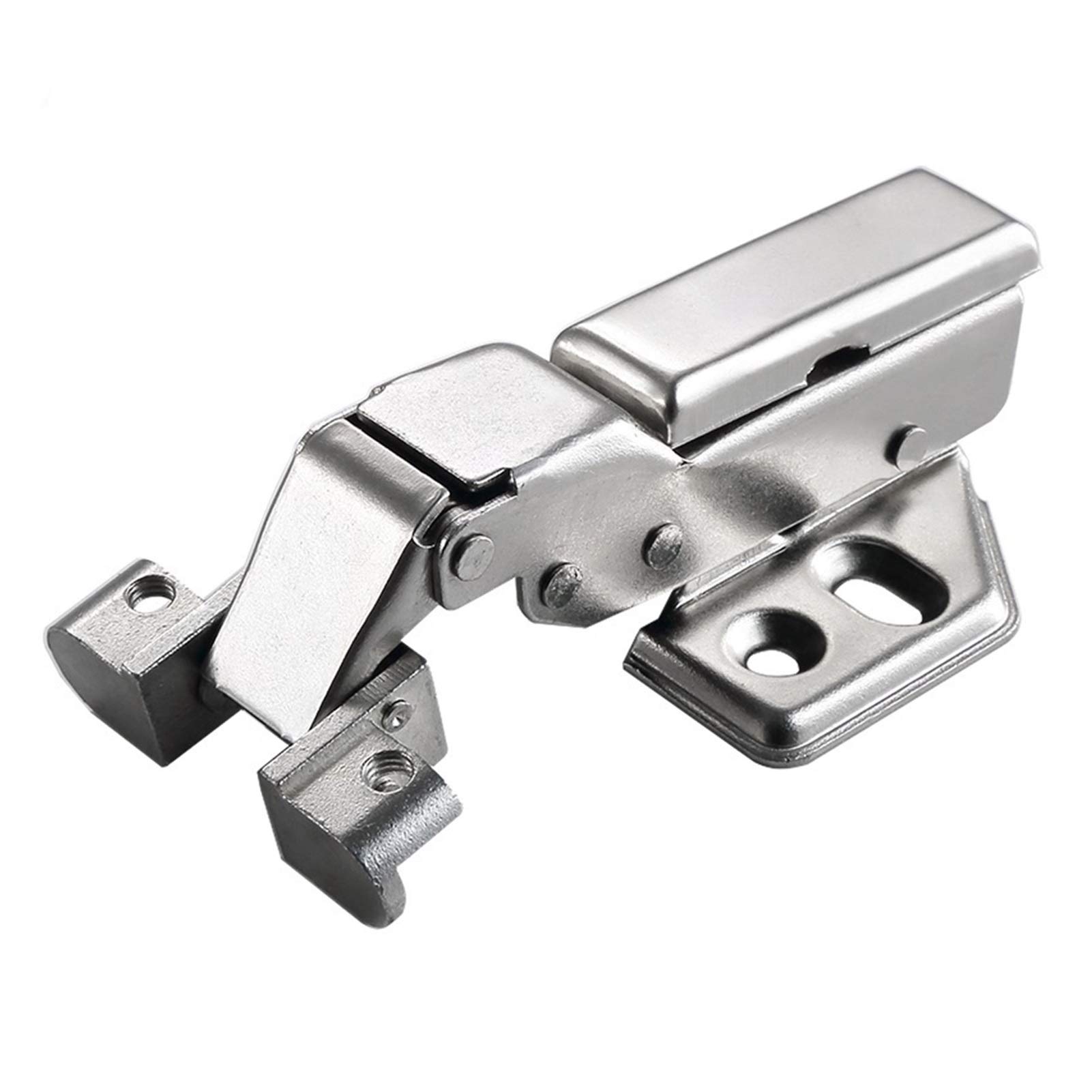 AUNANGLJSCS Aluminum Frame Door Hinges, Cold Rolled Steel Silent Hydraulic Built-in Shock Pad for Wood Doors, Counter, Cabinets, Closets, Windows Insert EMBED((Silver) insert Embed)