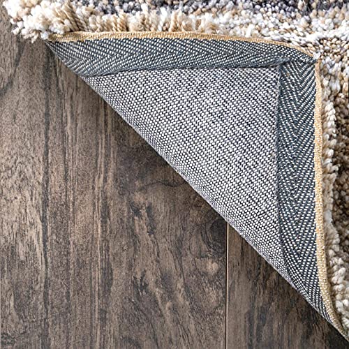 Image of Classie Ombre Pattern Rectangular Shag Area Rug,9X12 Feet,Denim,Multicolor