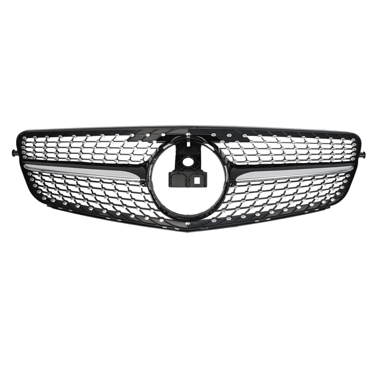 Pasuje do Mercedesa Klasy C W204 AMG z lat 2007-14 Przednia osłona chłodnicy Diamentowy połysk czarny osłona chłodnicy