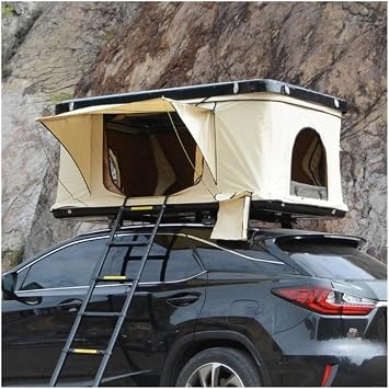 Camping ABS 2-4 Person Outdoor Hiking Rooftop Tent Roof Top Car Tent Triangle Hard Shell Top Roof TentSliver2