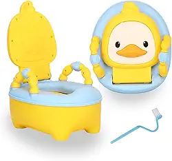 Troninho Penico Infantil Ohana Baby Patinho Amarelo - Assento de Treinamento Desfralde Educativo Divertido para Menino e Menina