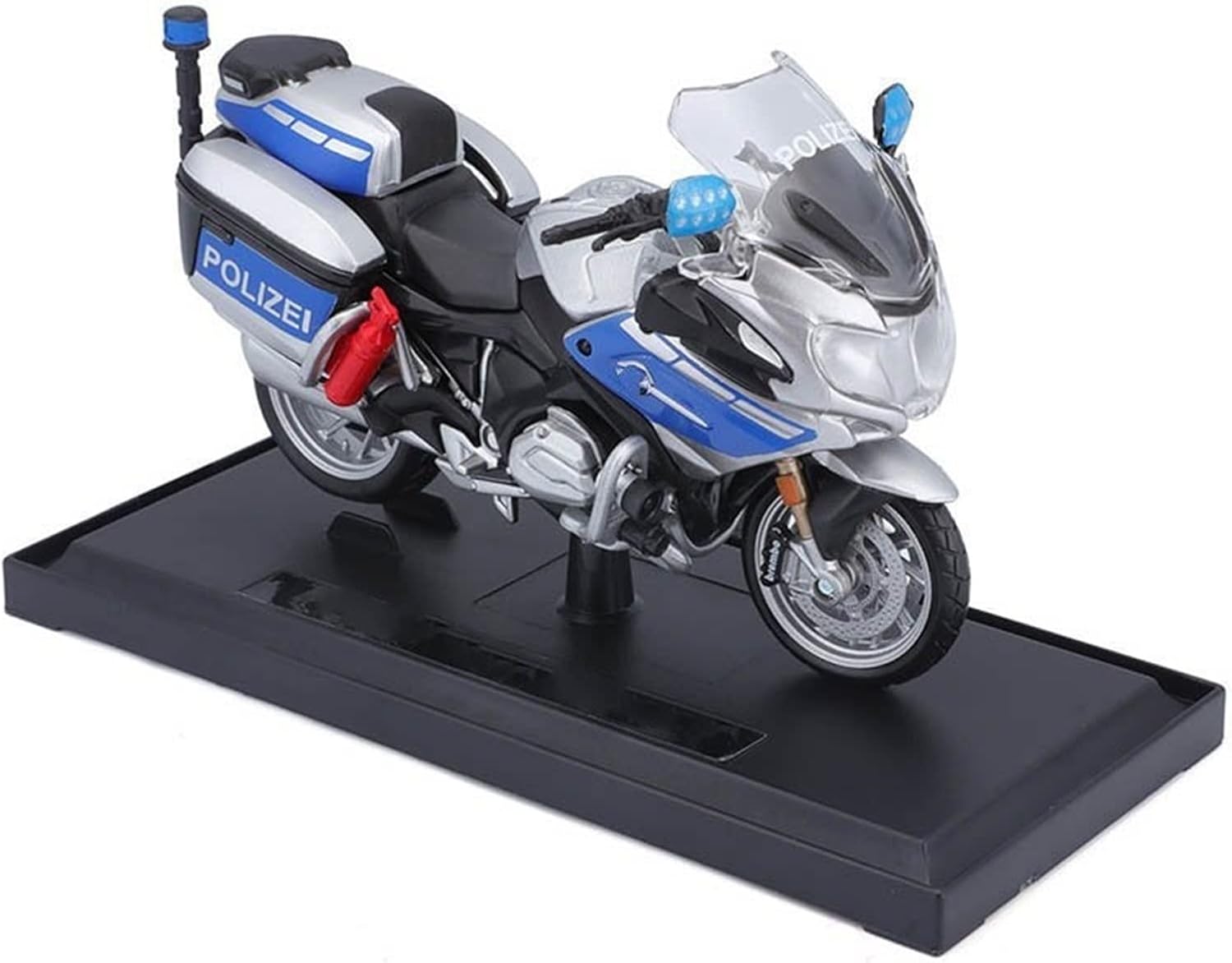 HTASFCI Motorcycle Model for BMW R 1200 RT 1:18 UK-POLICIE Motorcycle Model Collector Grade Gift Locomotive Static Die-cast Models(Biue)