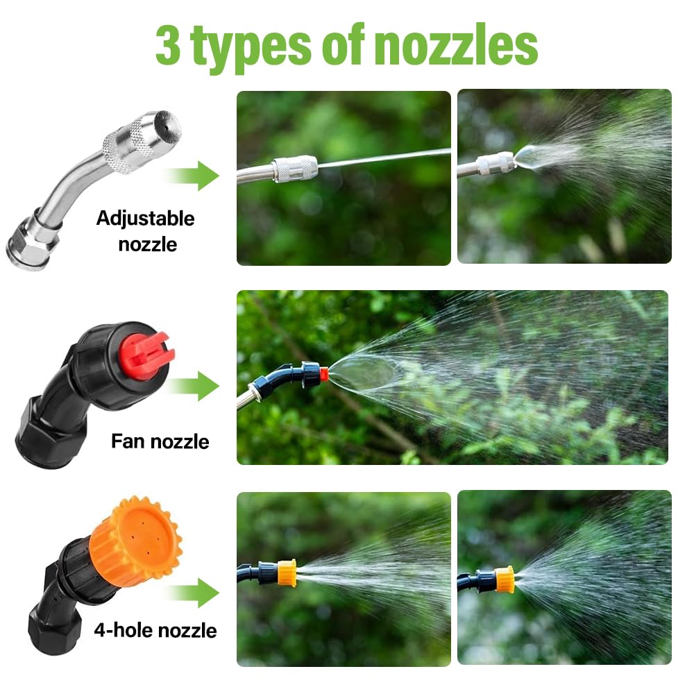 Sprühstab-Ersatz,72cm Verstellbarer Ersatz-Universal-Sprühstab mit 3 Düsentypen,Garten Gießstab Metall,mit Universeller Messingersatz 3/8" und 1/4",für die Wasserwäsche im Haus,Garten,Auto