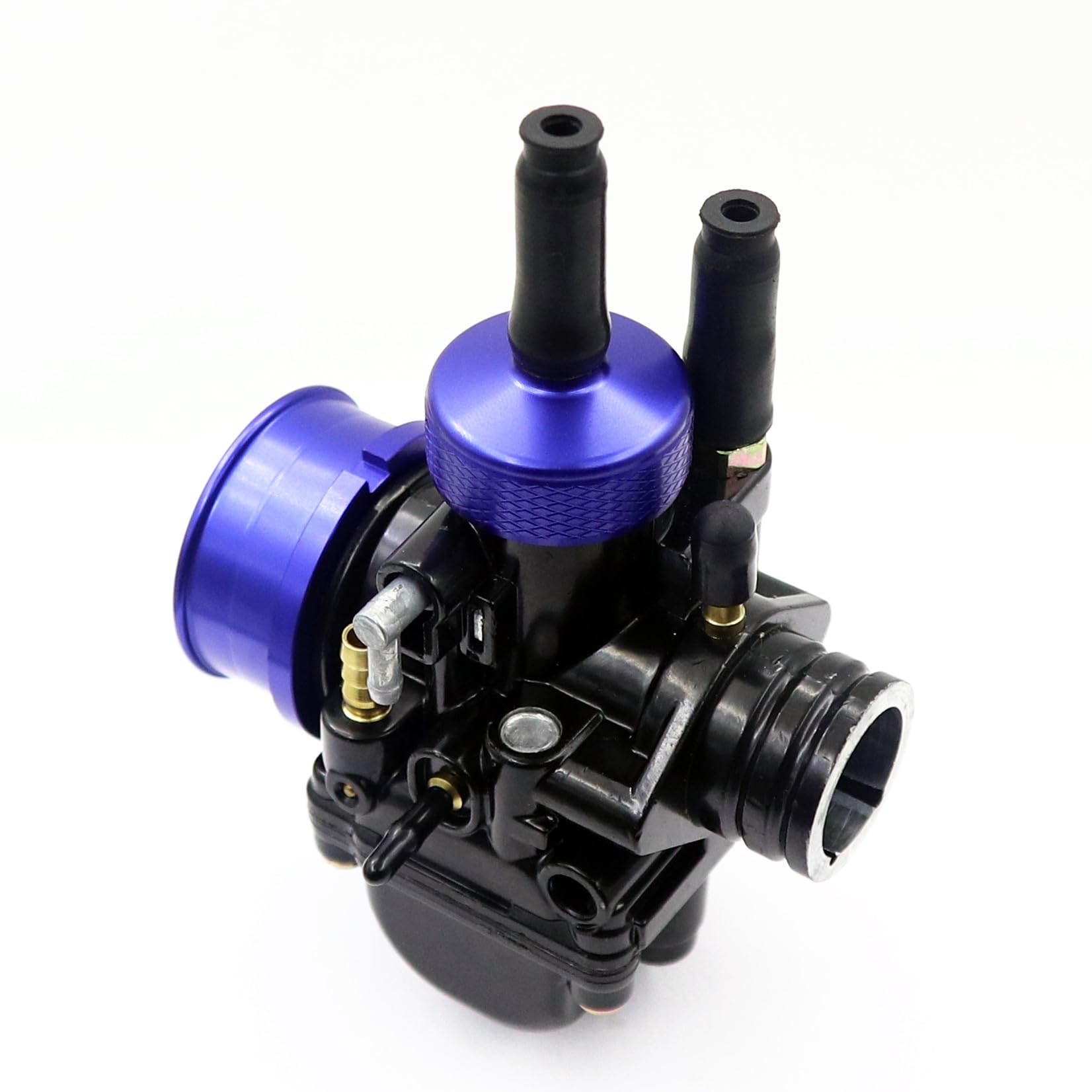 Carburatore PHBG, 17 mm/19 mm/21 mm, compatibile con motori Minarelli Keeway Peugeot Piaggio a 2 tempi per scooter, Oro/Rosso/Blu (Blu, 21 mm)