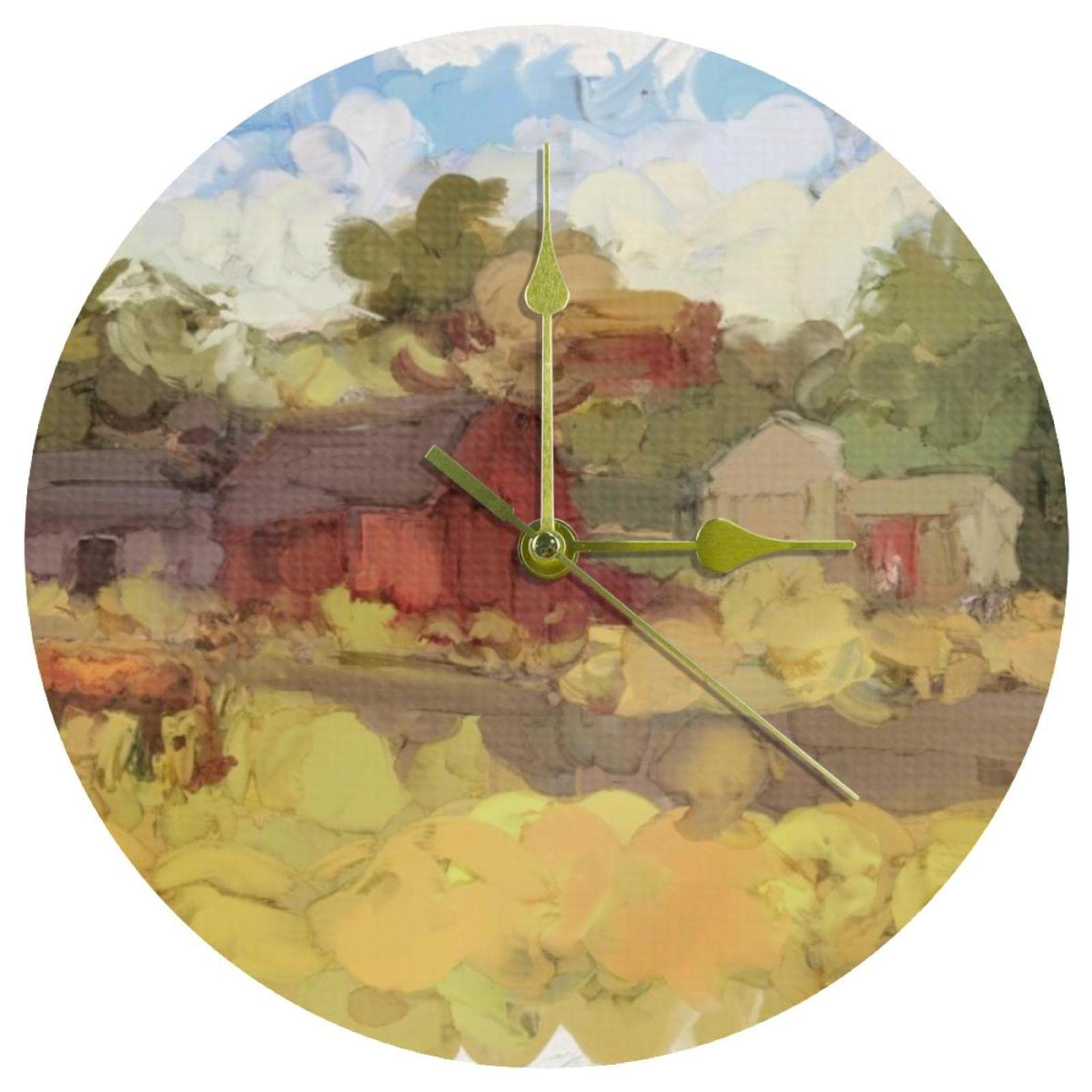Horloge murale en acrylique silencieuse 24 cm fonctionnement à piles ronde