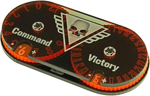 LITKO Command and Victory Point Tracker compatible con Warhammer Kill Team, naranja fluorescente y gris translúcido