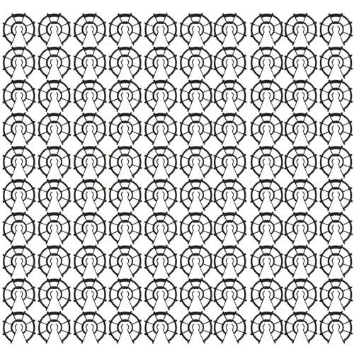 Lot de 100 Cales d'armatures pour Fer à Béton de Ø6 à Ø12, Enrobage Epaisseur 20 mm, pour Fixation Verticale, Dalle Armé Ferraillage, Accessoire de...