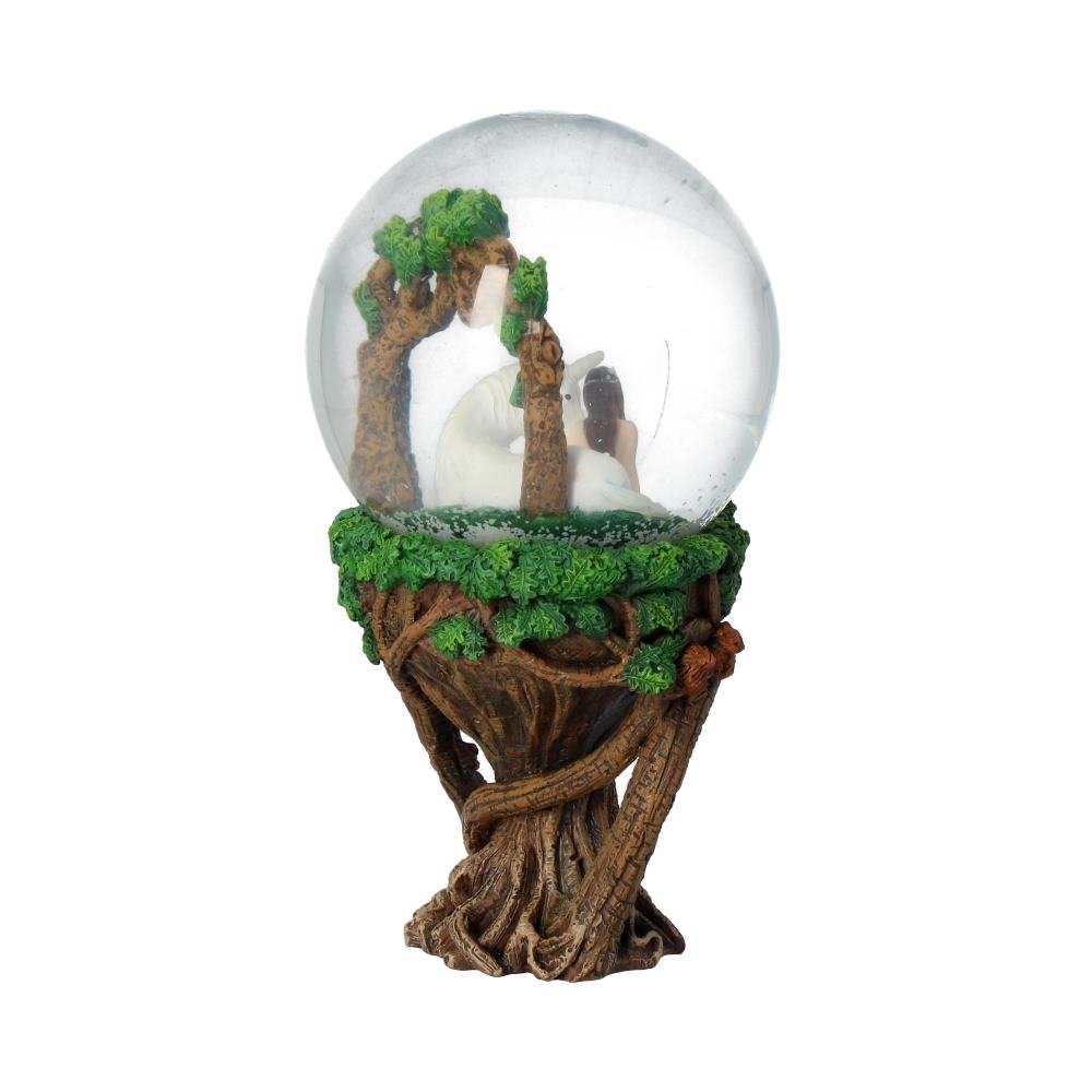 Nemesis Now Anne Stokes - Globo de Nieve de corazón Puro, 21 cm, Color Verde