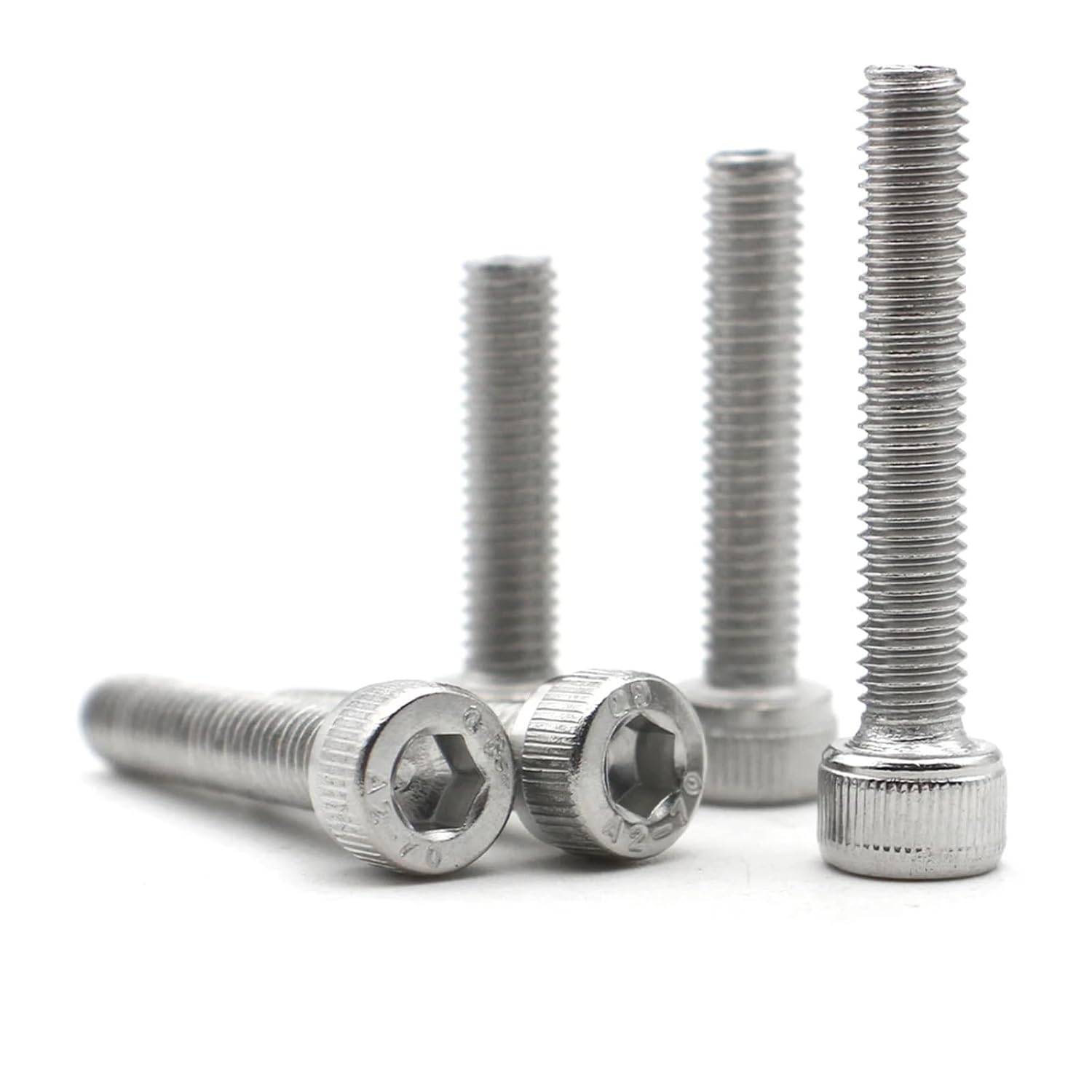 A2-70 304 Stainless Steel M2 M2.5 3/4/5/6-30MM DIN912 Hexagon Hex Socket Cap Allen Head Bolt Screw 50/100Pcs(5mm,M2.5 (50pcs))
