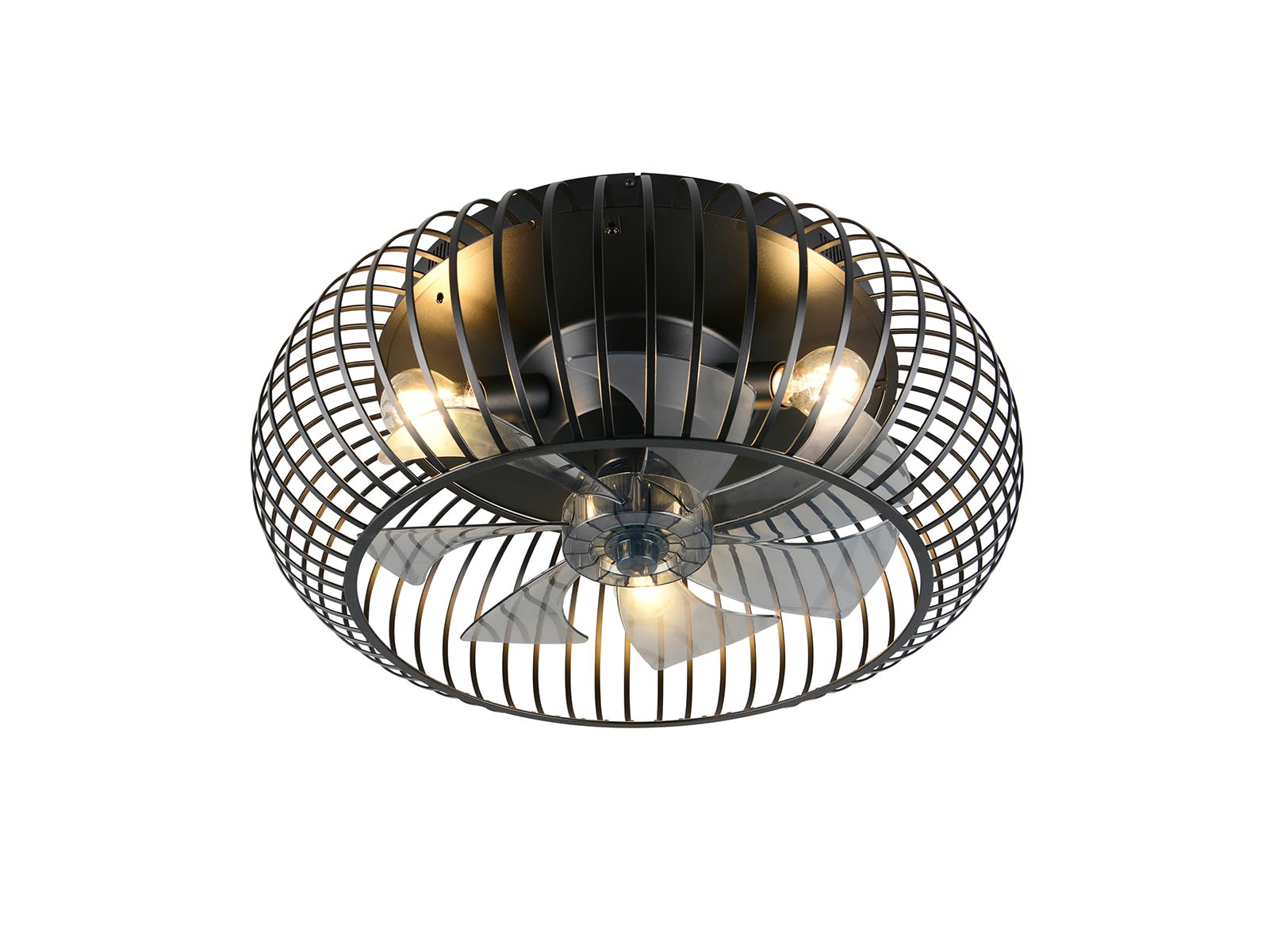 Industrial Deckenleuchte mit Ventilator und Fernbedienung Ø 61cm