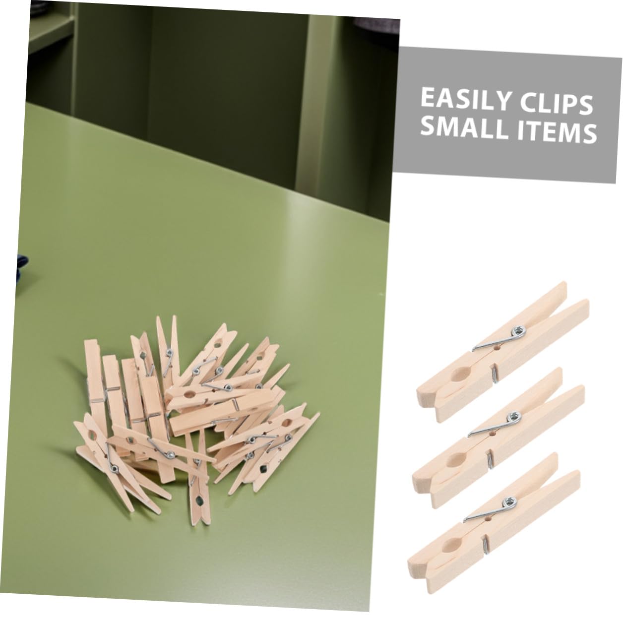 Veemoon Pinzas de Madera Ropa 150 Unidades 72X10 CM Resistentes al Viento Multiusos para Calcetines y Prendas Delicadas Portátiles para Uso Interior y Exterior