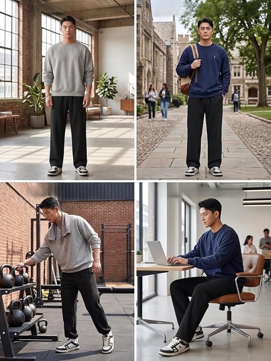 Image of GRECIILOOKS Men's Loose Mid Rise Regular | Sports Stylish Track Pant | Trouser (Available in Plus Size)