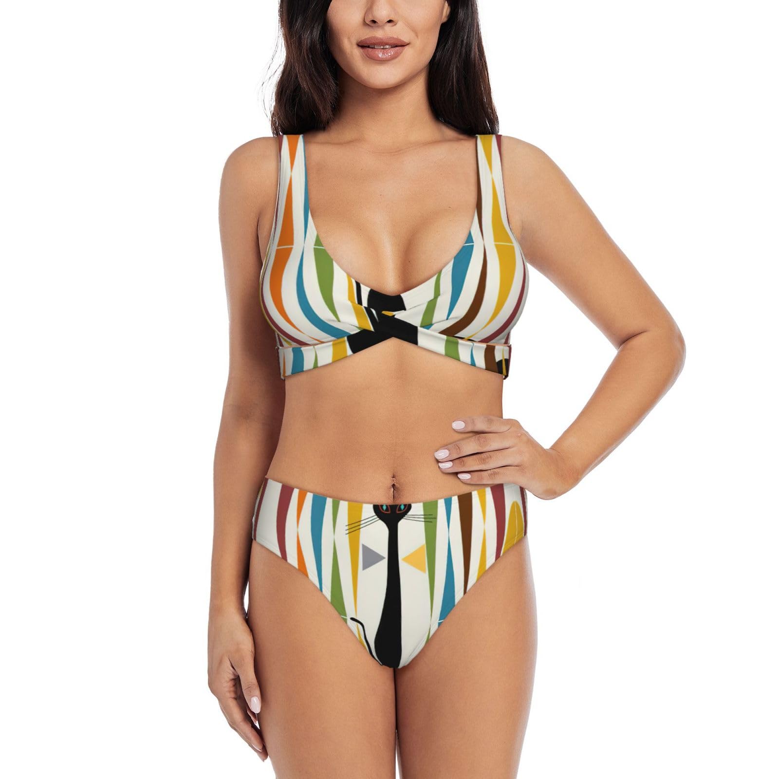 Bikini triangle chat, l'imprimé art moderne pour vos vacances - 8