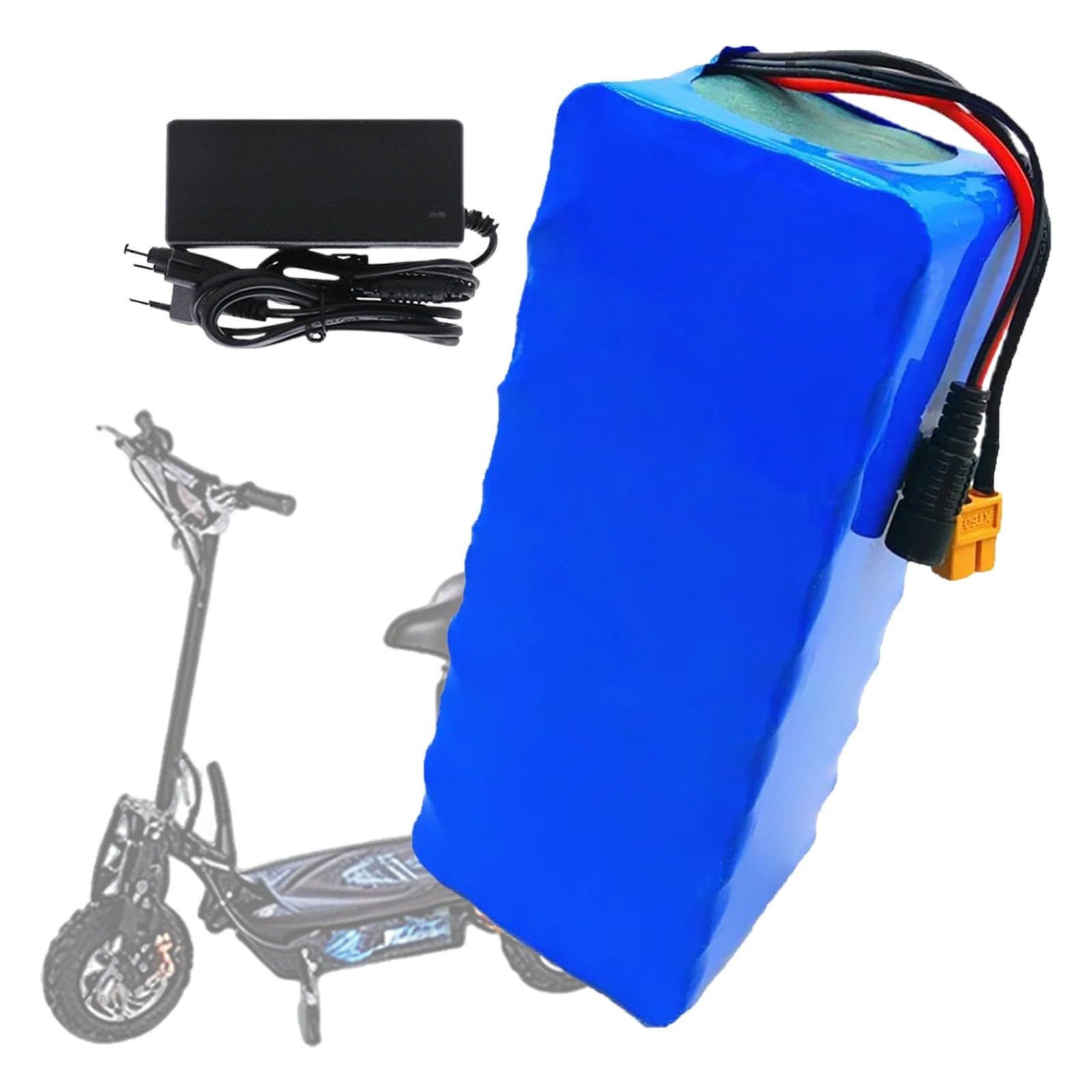Batería para Bicicleta Eléctrica De 36 V Y 30 Ah, Batería De Litio 10S4P Recargable De Iones De Litio con Cargador Y Protección BMS Integrada, Batería para Patinete Eléctrico.
