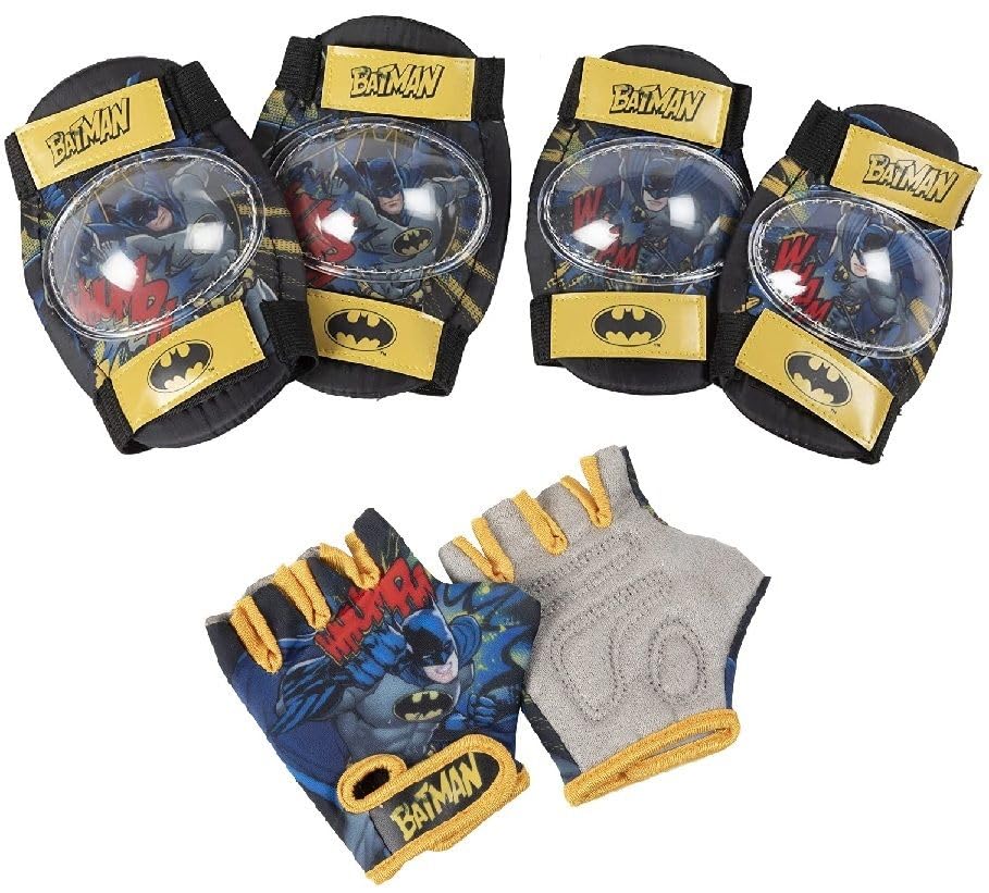Kit Protection Vélo Enfant DC Comics Batman – Genouillères, Coudières Et Gants (AB-BG-01)