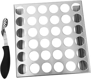 Cabilock 1 conjunto de ferramentas para churrasco, grelha, grelha, grelha, grelha, jalapeño, grelha de aço inoxidável, baqueta de aço inoxidável, assadeira, pimenta, chili