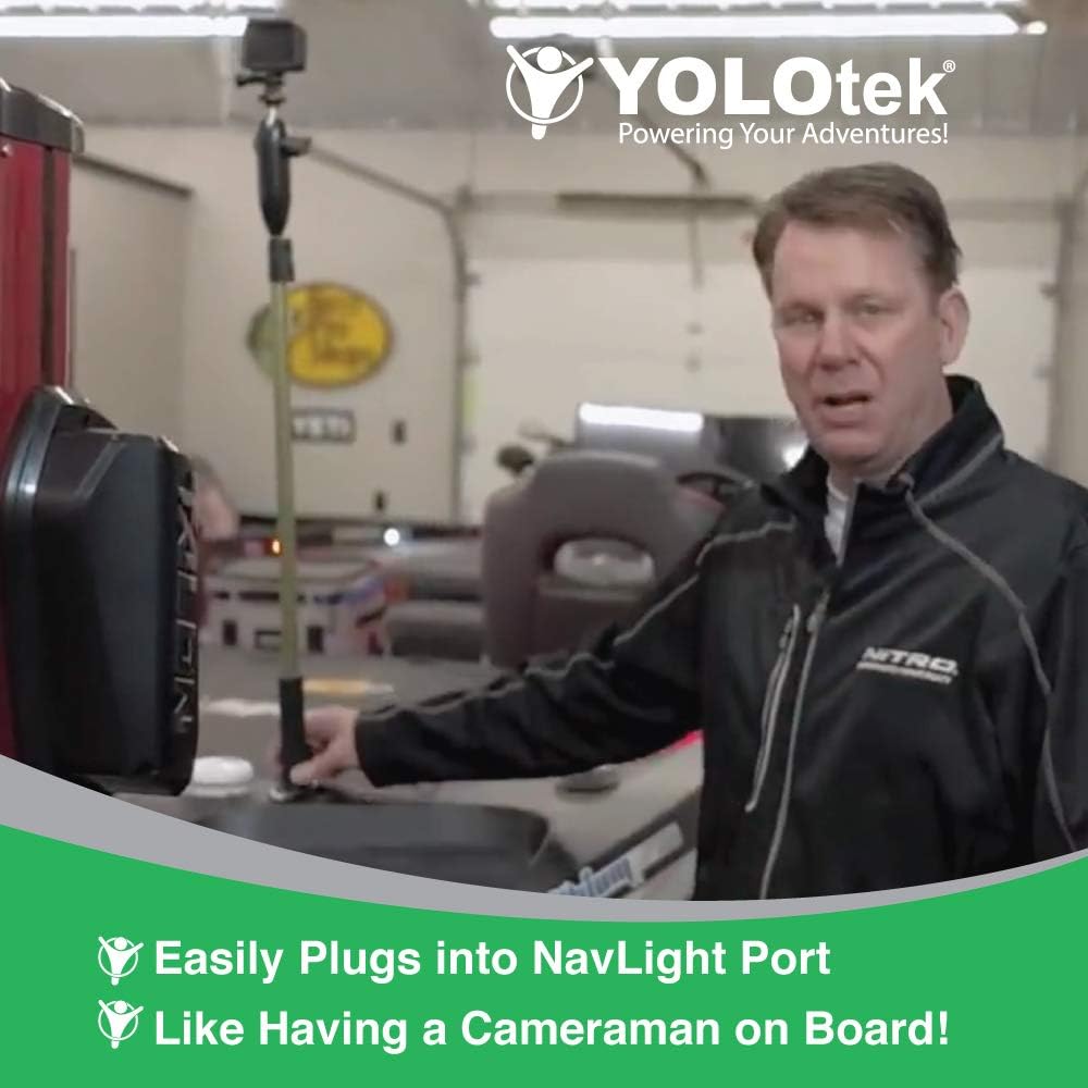 70% Off Everything YOLOtek GoPro Boat Mount PowerStick-53” Gen4 - Bundle - Navigation Light Mount Compatible with GoPro & All Action Cameras.