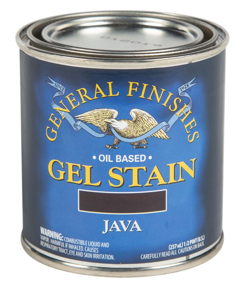 General Finishes Oil Base Gel Stain, 1/2 Pint, Java