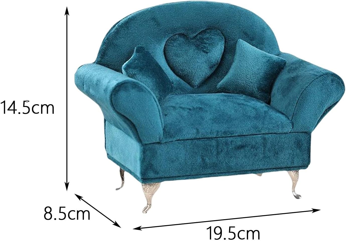Fashion Sofa Bed Jewelry Box Dollhouse Furniture Women Jewelry Case Jewelry Trinket Box for Bedside Table Living Room Closet Dresser Decor