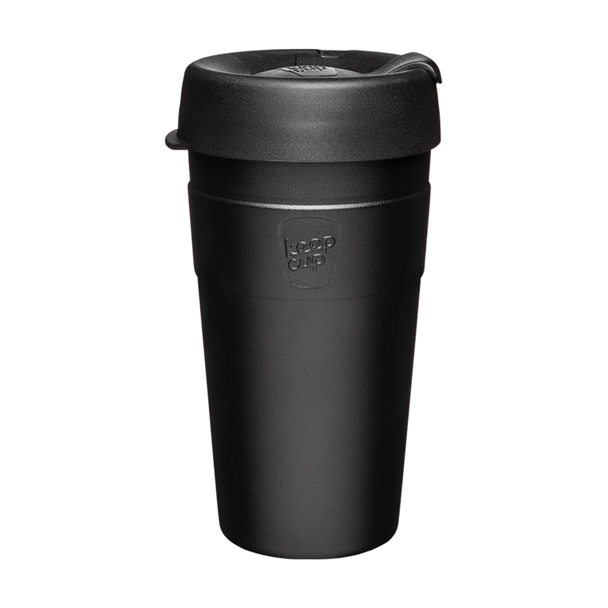 KeepCup Thermobecher, groß, 454 ml, Edelstahl, wiederverwendbar, Schwarz