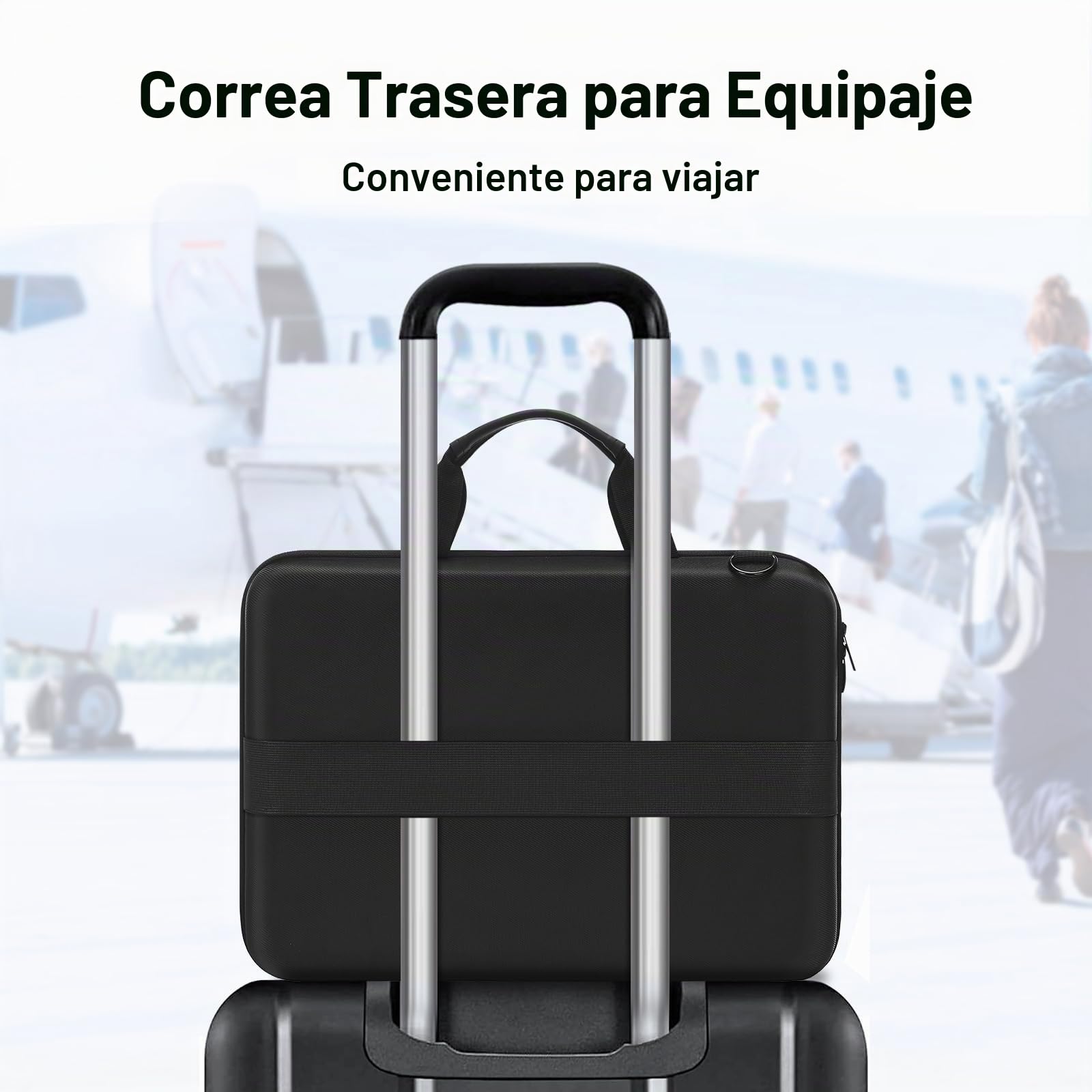 MOSISO Funda Rígida Portátil para Hombre Mujer, 15-16 Pulgadas Bolsa | con Diseño Geométrico Compatible con MacBook HP Dell, 15,6 Pulgadas Laptop Bag con Bolsillo Frontal Elevado&Correa,Negro