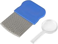 Vista 6 de Ezy Dose Peine para piojos y huevos para niños, cuidado del cabello para bebés, niños pequeños, adultos, dientes de acero inoxidable, paquete de 2