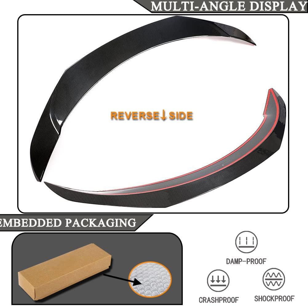 Dry Carbon Fiber Trunk Spoiler for Tesla Model Y 2019-2023 Car Rear Spoiler Wing Performance Rear Trunk Lid Tail Car Styling Kits
