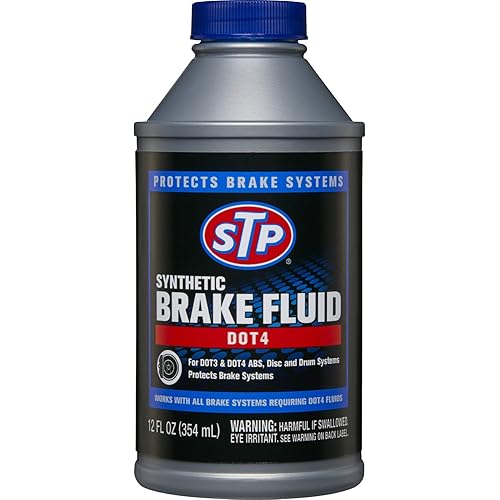 STP Synthetic Brake Fluid, Dot 4 Brake Fluid Protects Brake Systems, ABS, Disc and Drum Systems, 12 Oz, STP