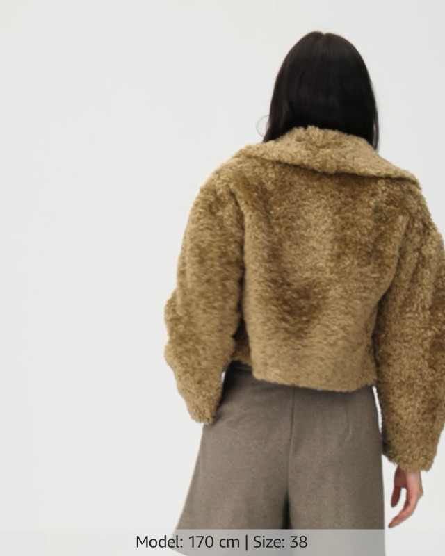 HERNO 2023AW ヘルノカーリーエコファー ショート ジャケット 38 Amazon | [ヘルノ] JACKET 【公式】 カーリーエコファー