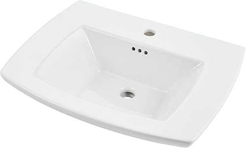 Miniatura 5 de American Standard 0445001.020 Edgemere - Mesa de baño con orificio central, color blanco