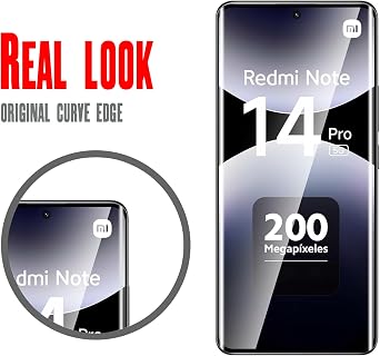 WFTE Pack of 2 Screen Protectors for Xiaomi Redmi Note 14 Pro 5G/Xiaomi Poco X7 Tempered Glass 3D 9H Hardness Anti-Scratch Anti-Oil Anti-Bubble Screen Protector Compatible with Redmi Note 14 Pro