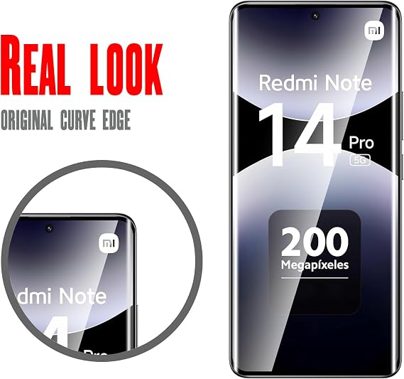 WFTE Pack of 2 Screen Protectors for Xiaomi Redmi Note 14 Pro 5G/Xiaomi Poco X7 Tempered Glass 3D 9H Hardness Anti-Scratch Anti-Oil Anti-Bubble Screen Protector Compatible with Redmi Note 14 Pro