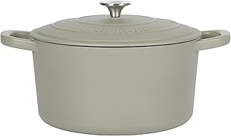 Crock-Pot Crock Pot Artisan 5-Quart Round Cast Iron Dutch Oven Pot With Lid - Matte Green