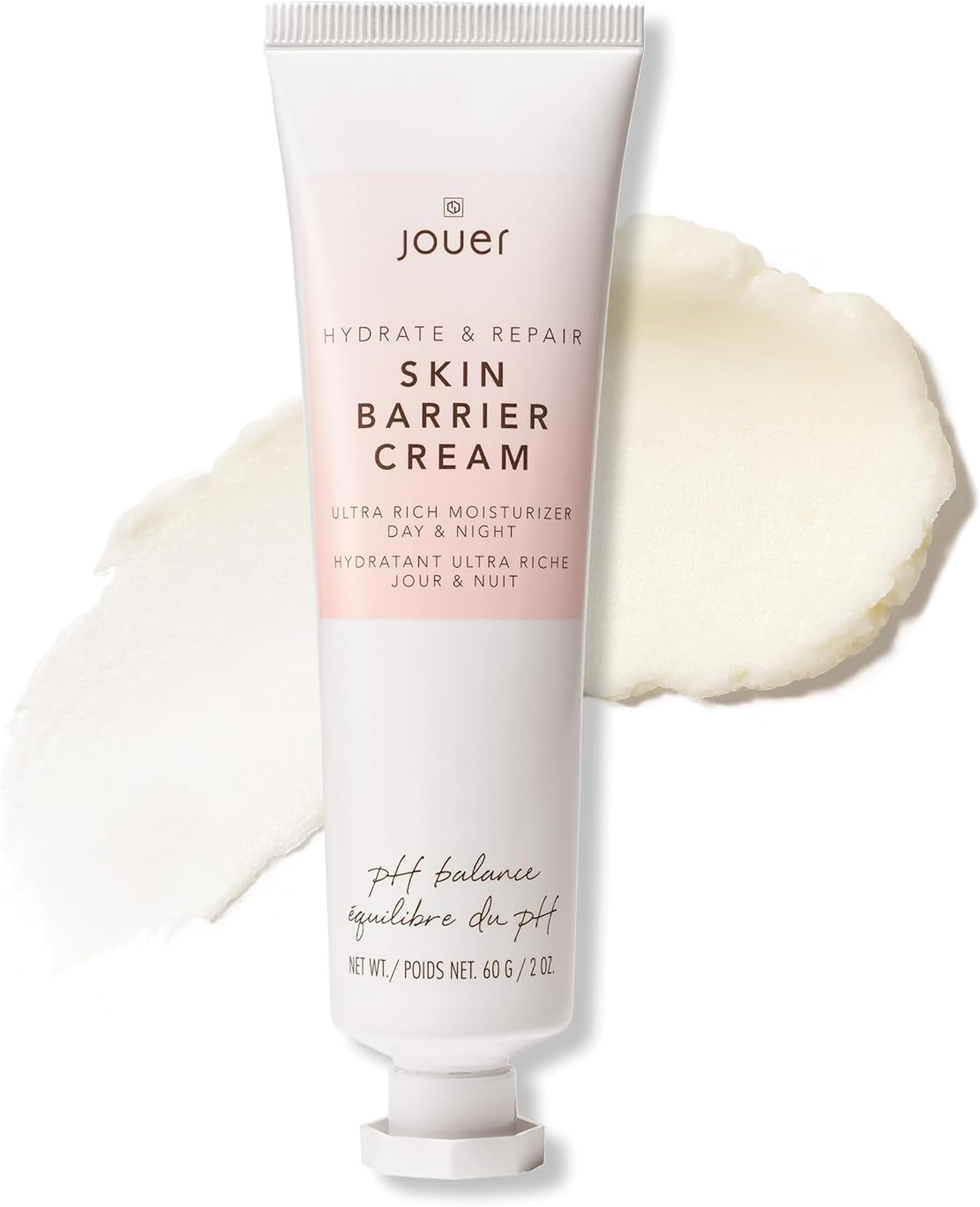 Jouer Skin Barrier Cream - Skin Barrier Repair Moisturizer - Hydrating Hyaluronic Acid, Wrinkle Cream- Anti Aging Night Routine with Alpha Lipoic Acid and Coq10-2 oz