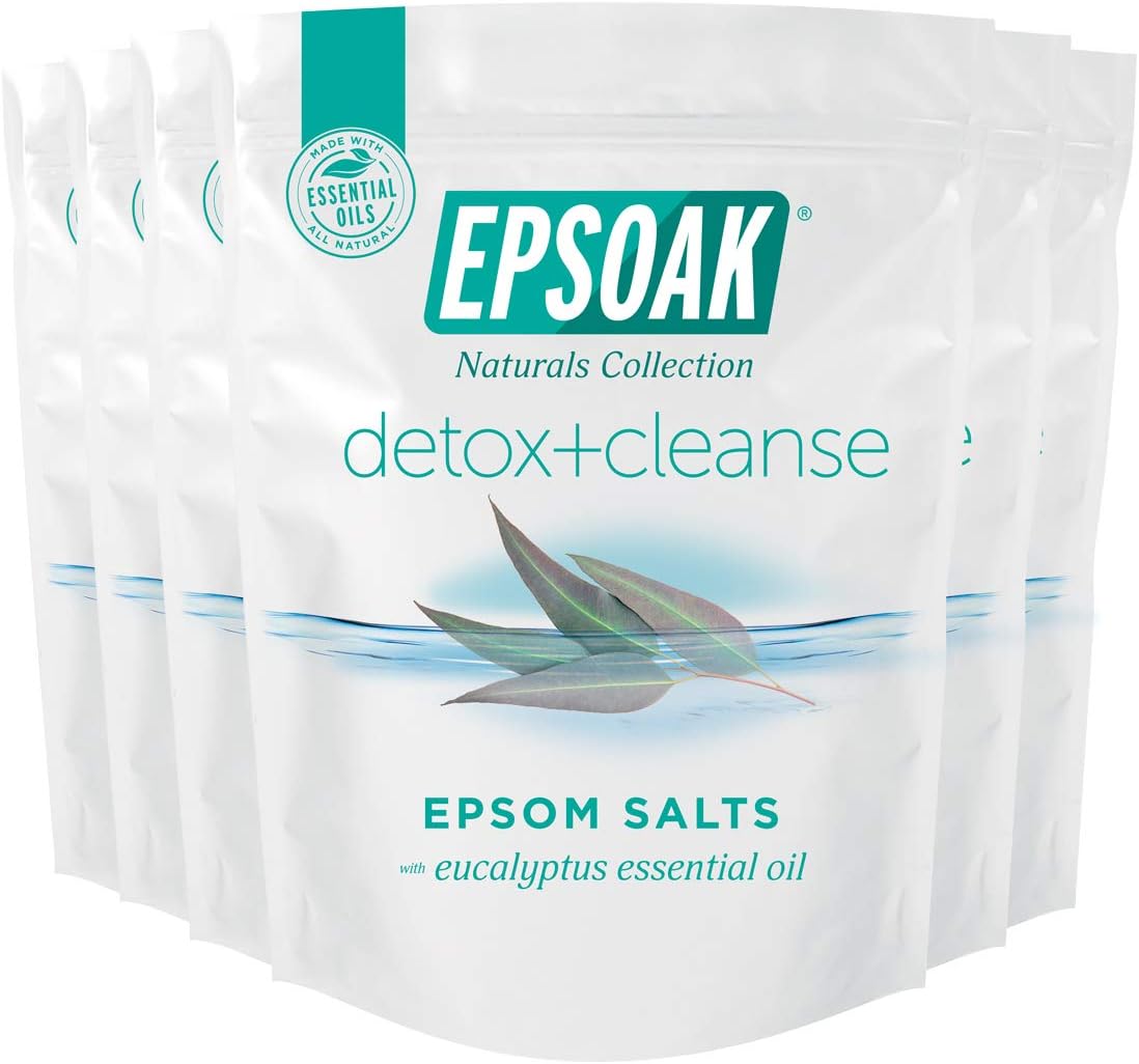 Epsom Salt Detox + Cleanse - 12 lbs. (Qty. 6 x 2 lb. Bags) Bath Salts with Natural Essential Oils