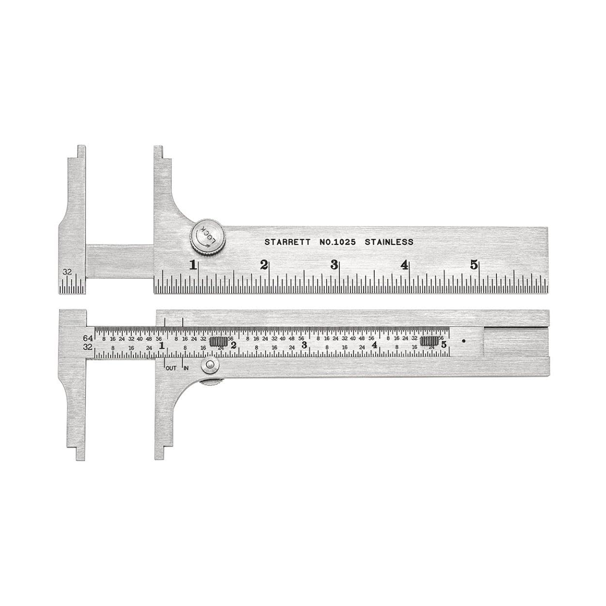 Starrett Stainless Steel Pocket Slide Caliper 06 inch 10256