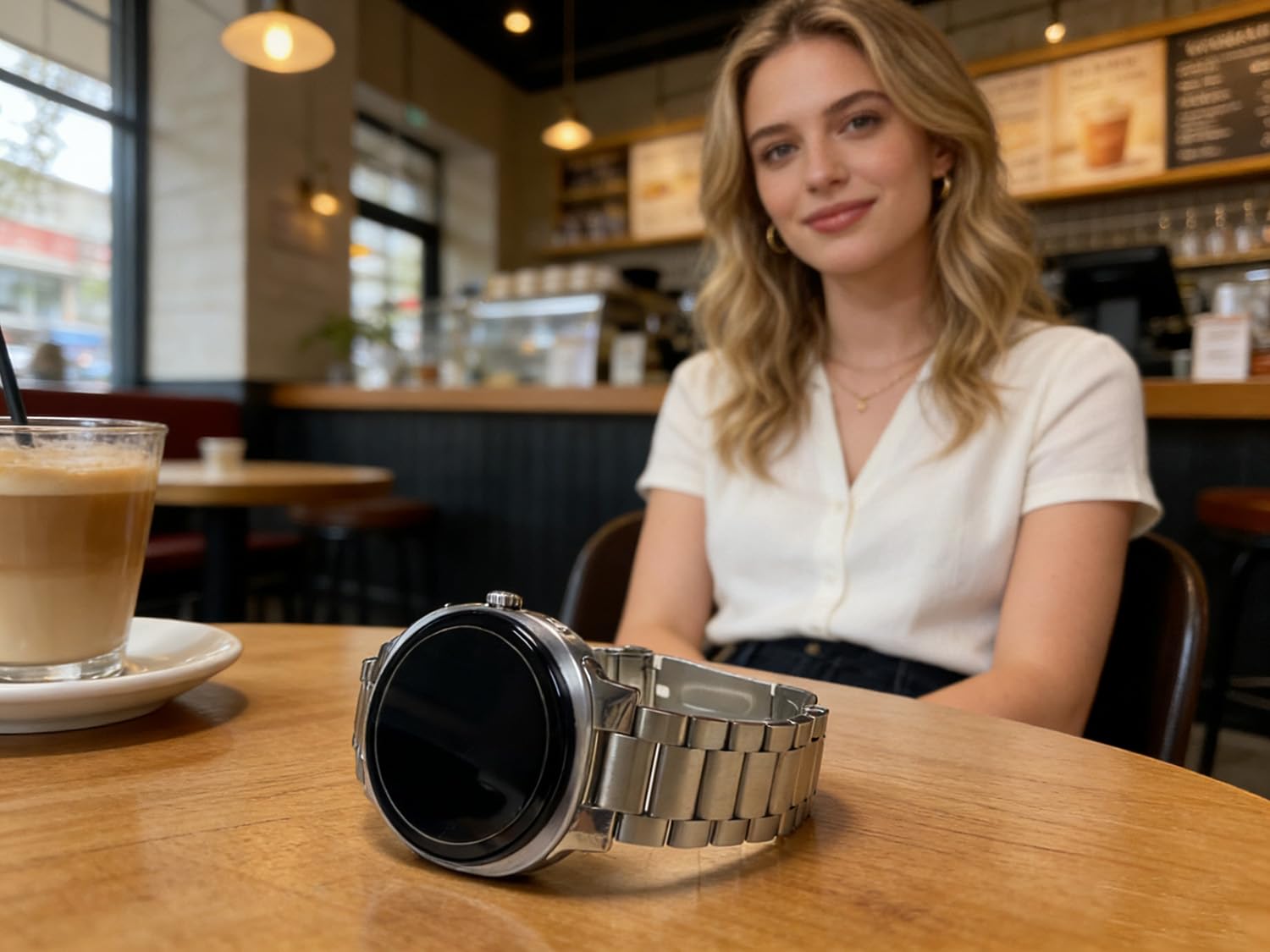 Kompatibel SAMSUNG Galaxy Watch 8 40mm 44mm/ 8 Classic 46mm Armband 2025, Galaxy Watch 8 Classic Metall Frauen Männer,Metallarmband Edelstahl Silber