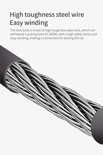 Miniatura 6 de Cerradura de combinación antirrobo de 5 dígitos, bloqueo de cable de 4 pies, alta seguridad, adecuado para bicicletamotocicletaXiaomiSegway Ninebot