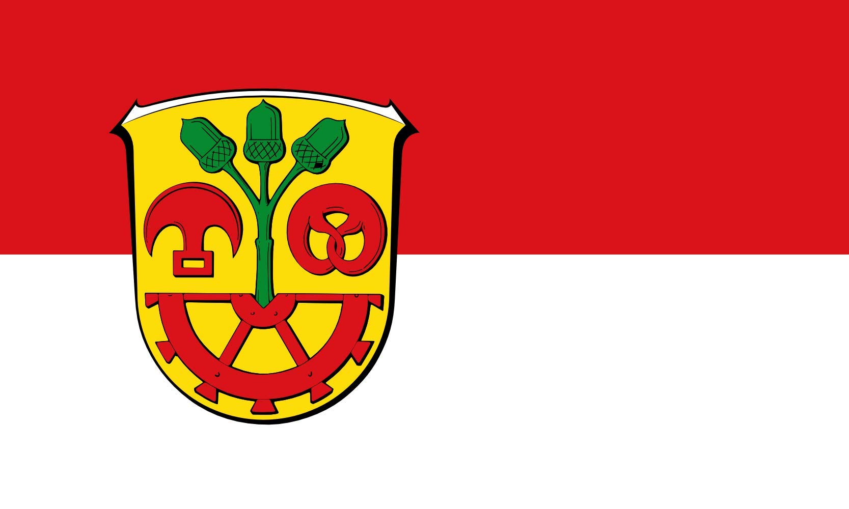 Drapeau Mühltal grand format résistant aux intempéries bannière Hesse