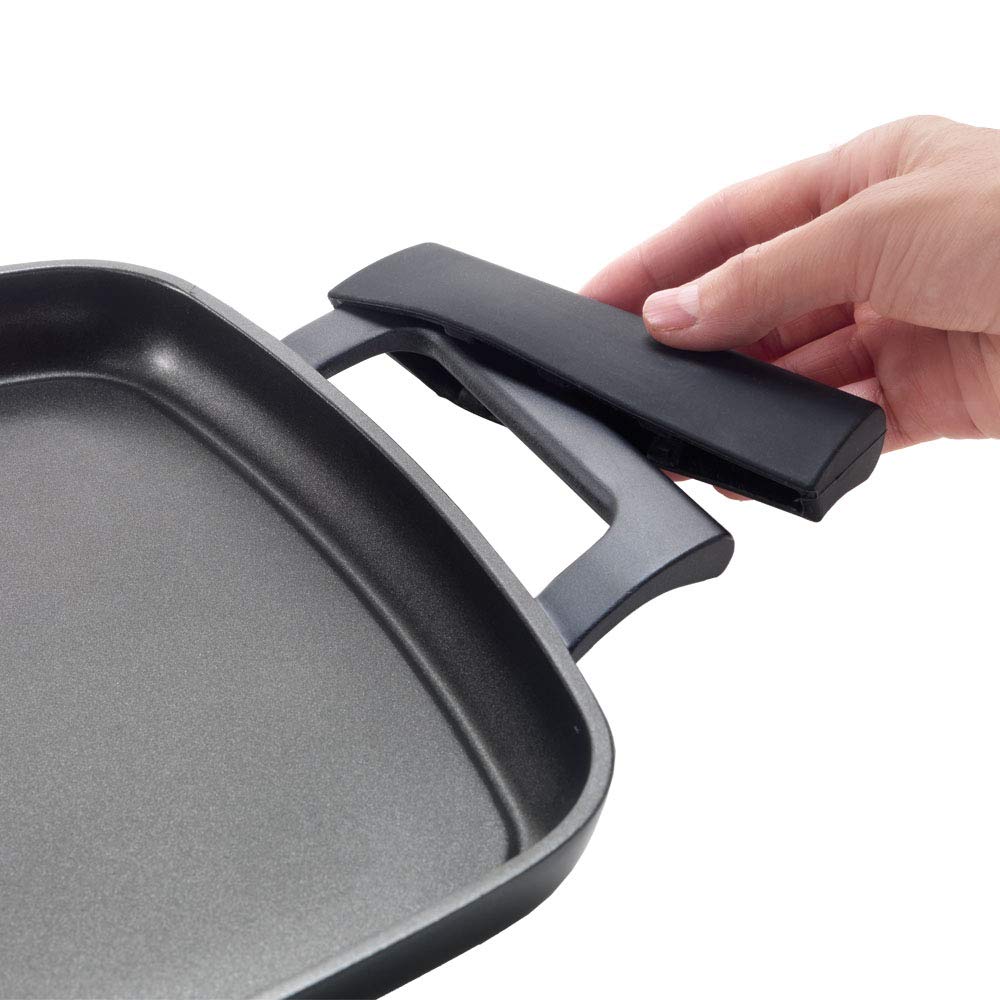 Metaltex XPERT - Plancha Aluminio Fundido, 47x29 cm, antiadherente 3 capas ILAG, Full Induction válido para todo tipo de cocinas