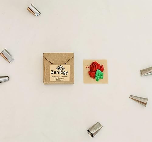 Miniatura 3 de Cuadrados de papel pergamino sin blanquear, perfectos para almacenar, congelar, separar, hornear, pintar con diamantes (2 x 2  400 hojas)