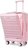LARVENDER Carry On Luggage 22x14x9 Airline Approved, 20 Inch Expandable PC+ABS Hardside Suitcase Carry On Luggage with Spinner Wheels TSA Lock for Women Men (Lavender)