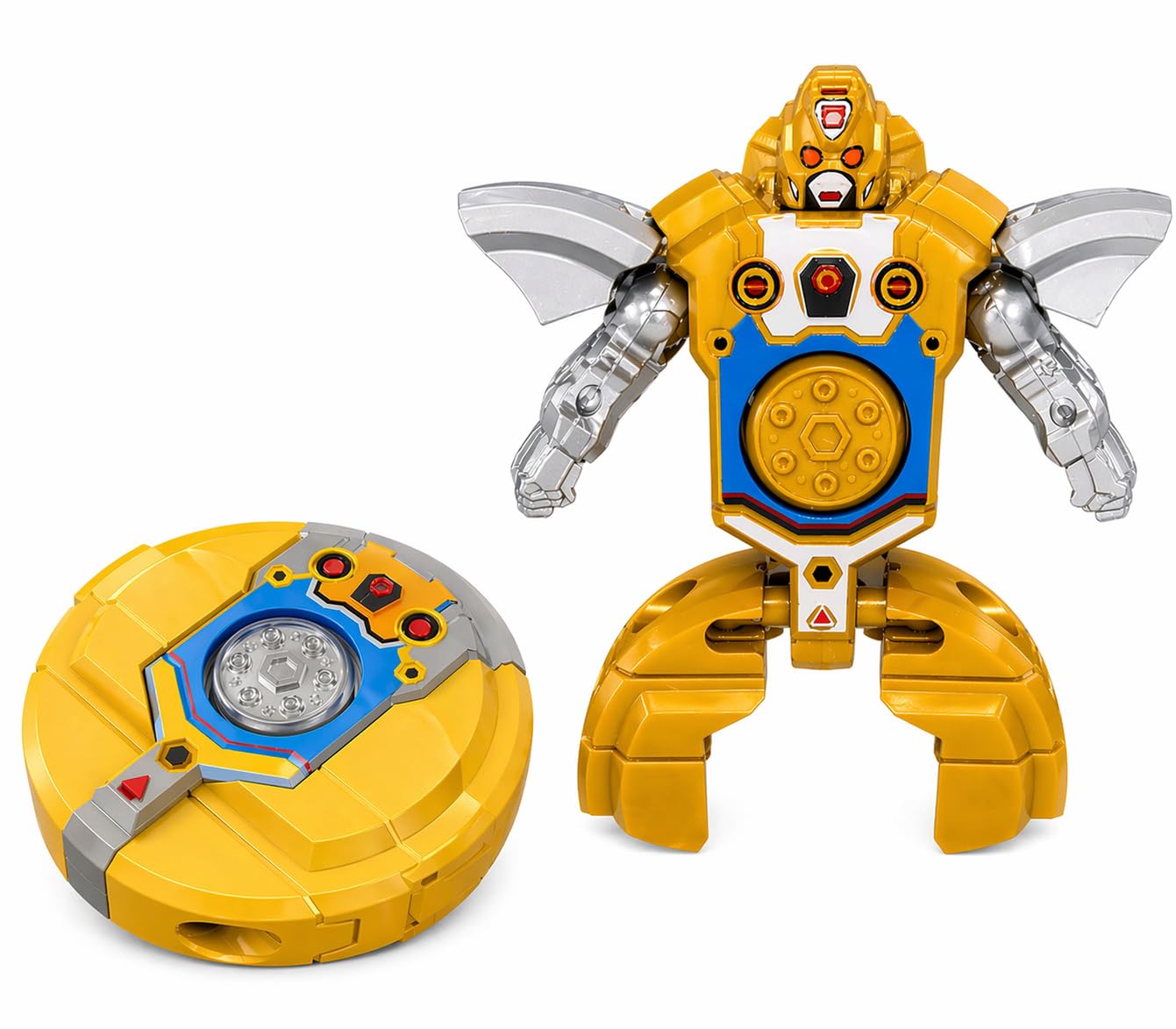 Robo Transforming Toy, Ball to Robot Figure, Gold, Easy Transform, Durable and Safe, Ages 3+-image-42