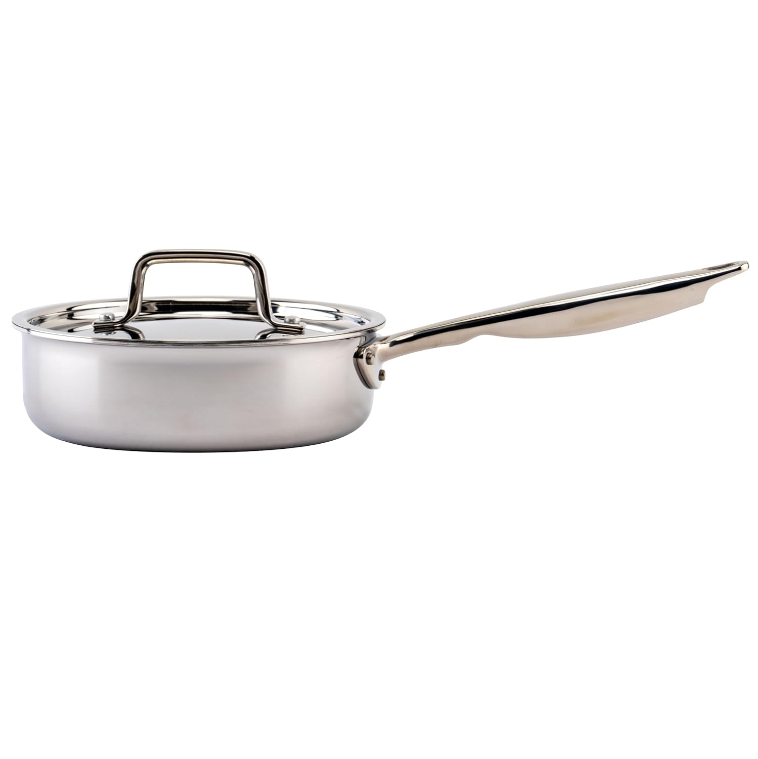 WINCO Tri-Ply Saute Pan, Silver