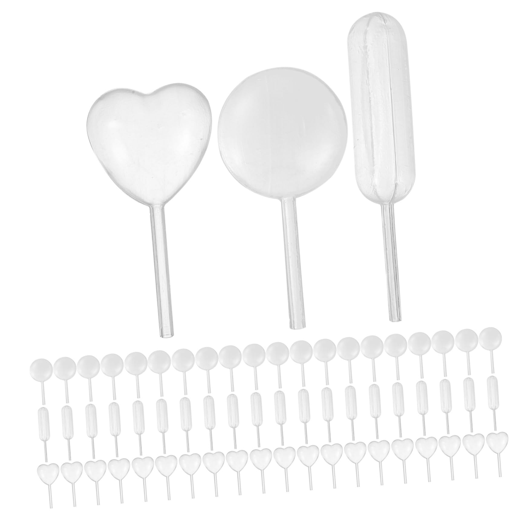 CHILDWEET 150 Pcs Pasteur Pipette Rectangular Shaped Pipettes For Pipettes Cupcake Infuser Tubes Small Pipettes Liquid Infuser Tube Round Shaped Pipettes Heart Pipettes Pp