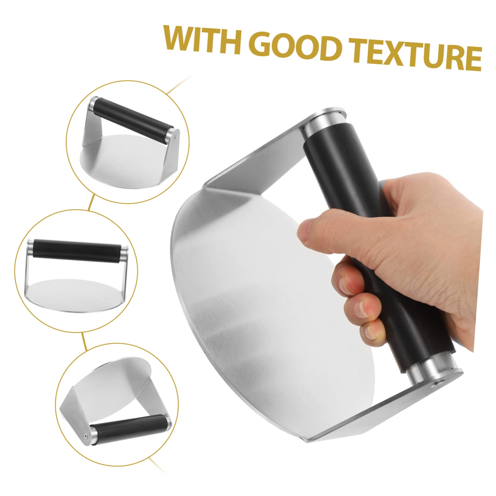 Toyvian Pressa per Hamburger in Acciaio Inox Manico Ergonomico da Cucina