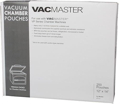 VacMaster bolsas selladas al vacío, 250 por caja, Transparente